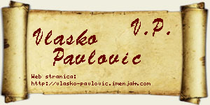 Vlaško Pavlović vizit kartica